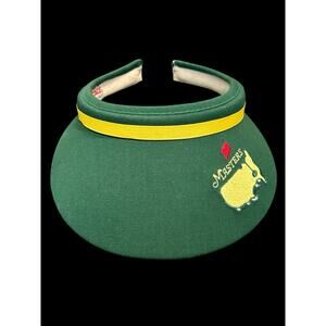 Masters Golf Tournament Visor, Augusta GA, Green & Yellow by Texace MADE IN USA